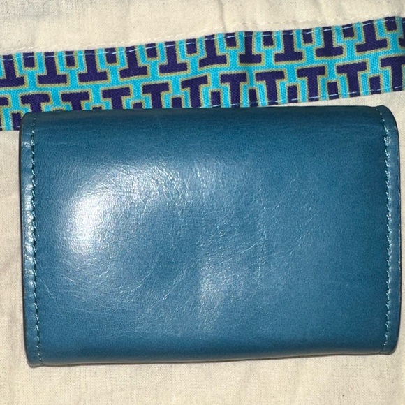 TORY BURCH Mini Miller Leather Flap Wallet blue-brand new without tags - Picture 8 of 8